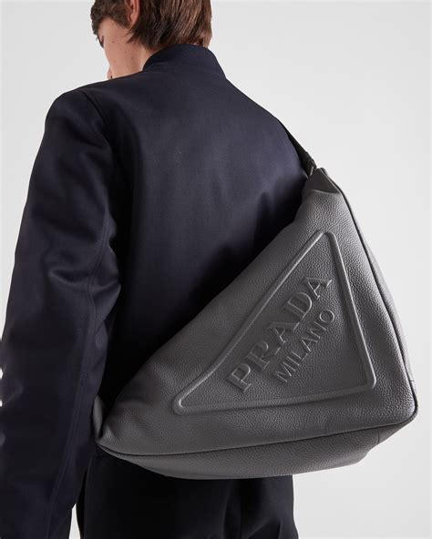 prada men triangle bag|large leather prada triangle bag.